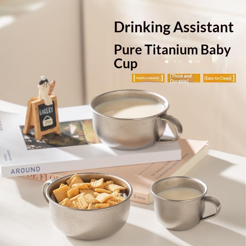 Outdoor Camping Kitchen - 携帯用純チタン製キャンプ用ティーカップ 80ml/220ml 耐熱性コーヒーマグ アウトドア ピクニック 旅行