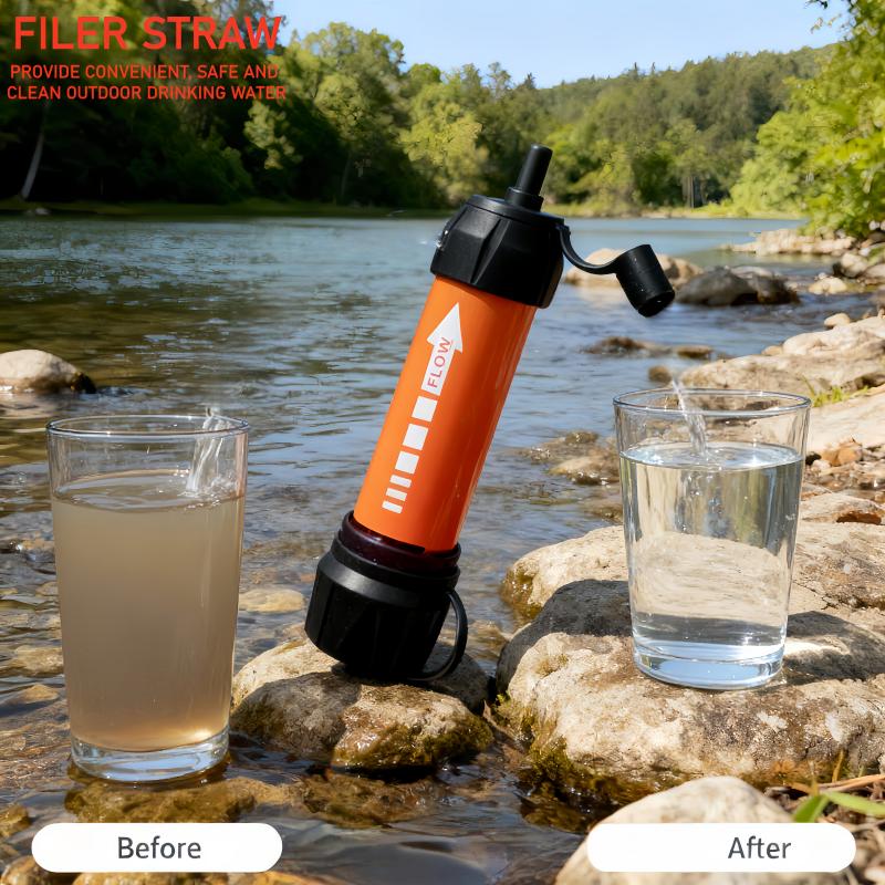 Glow Sticks Survival - ハイキング用緊急携帯浄水器 - サバイバル、迅速な浄水、天然水にも安全、外出時の必需品