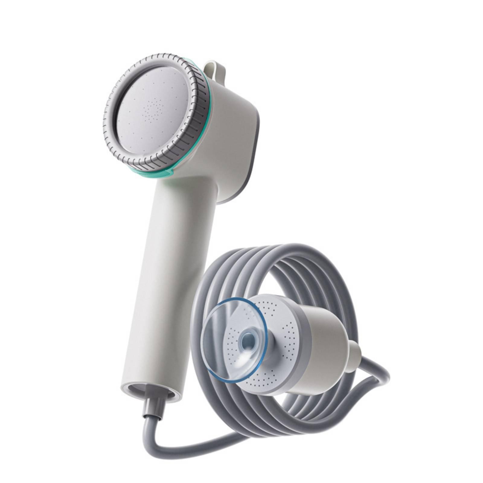 Outdoor Camping Shower - 吸盤ベース付き携帯用電動シャワーキット、屋外ガーデンキャンプ、ビーチ、プール、ハイキングでの洗浄に最適