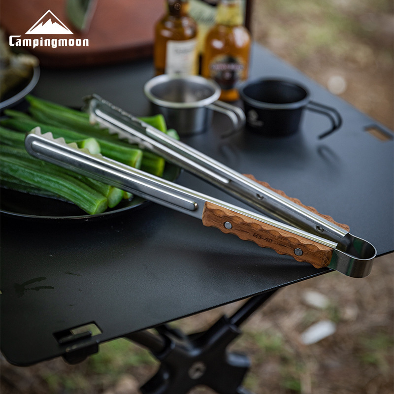 Outdoor Camping Kitchen - アウトドアキャンプキッチン用品調理器具サービングトングバーベキュークリップクランプバーベキュー食品トングステンレス鋼バーベキュー食品クリップクランプ