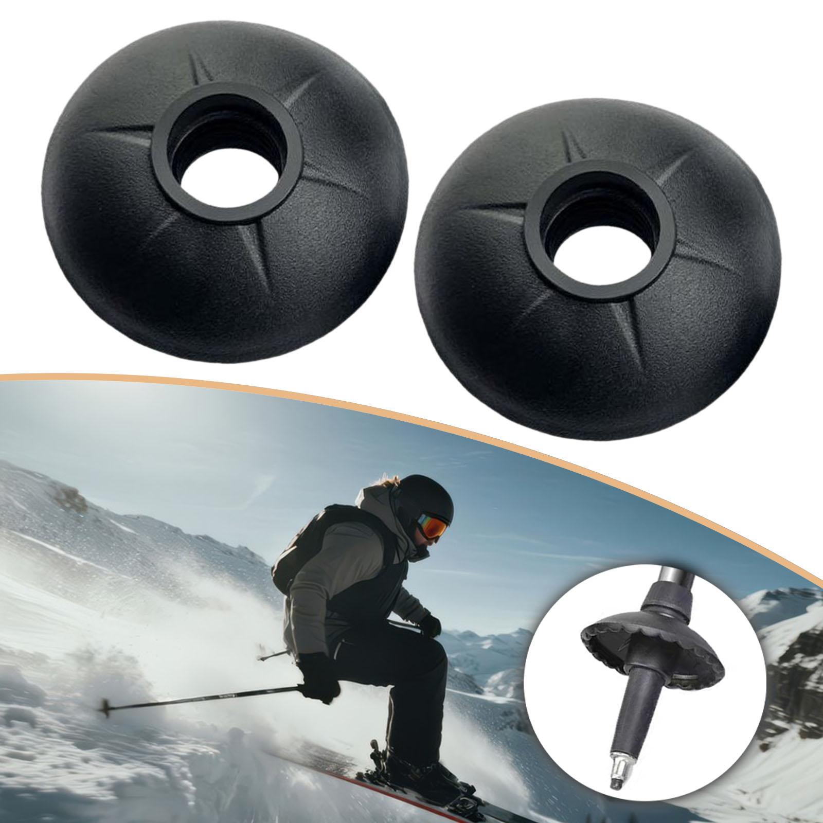 Trekking Poles - 2/4個入りトレッキングポール用泥取りバスケット、5cmスキーポール用雪取りバスケット、キャンプ、アウトドア、登山用ポール取り外し可能なプロテクター