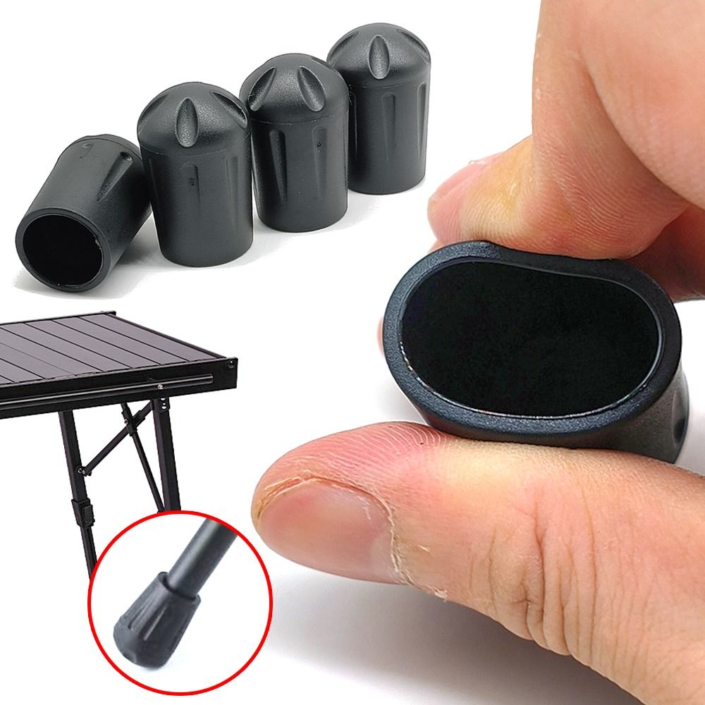 Outdoor Camping Table And Chairs - 1 個/4 個キャンプチェアアクセサリームーンチェア脚カバー滑り止めプラグコネクタ脚プロテクター取り外し可能耐摩耗性