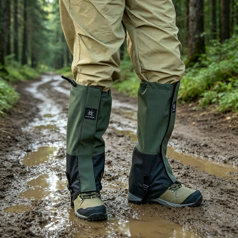 Trekking Gaiters - アウトドア旅行用防水レッグゲイター、レギンスシューズ、ハンティング、登山、キャンプ、冬の旅行者用スノーフットカバー