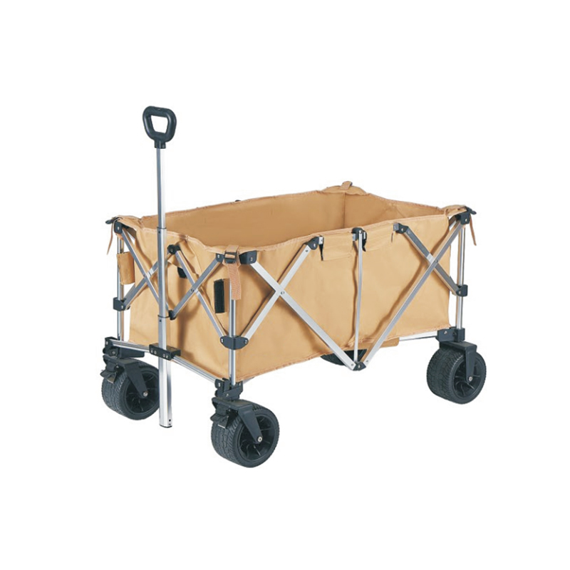 Outdoor Camping Vehicle Wagon - プレミアムデザインアルミ折りたたみワゴン ポータブルアウトドア車両 300ポンド耐荷重 実用的なピクニックトロリー キャンプや買い物に