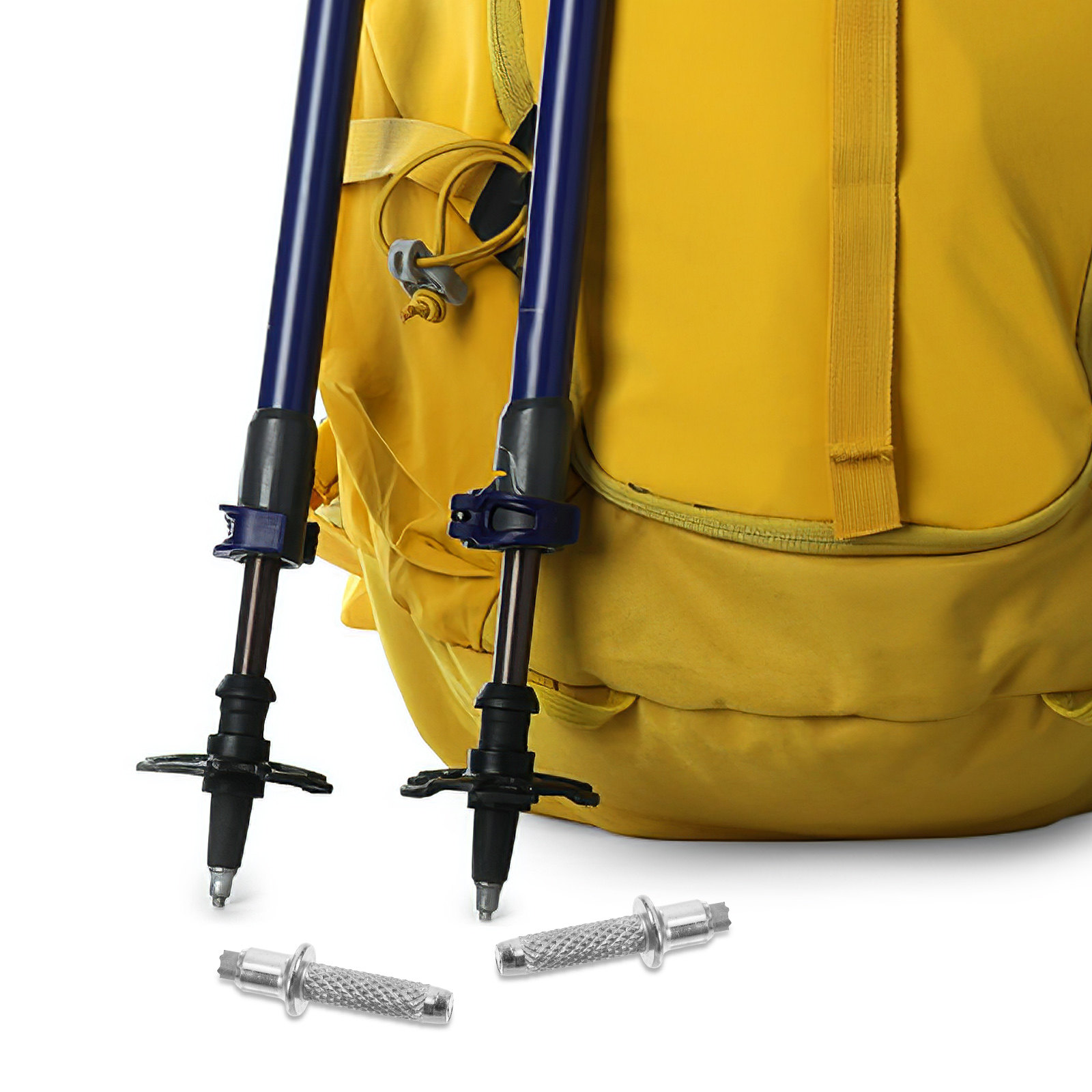 Trekking Poles - 8個入りタングステン鋼製ハイキングトレッキングポールチップ、金属製滑り止め交換用杖先、ハイキングポールチップ交換用