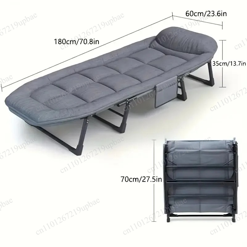 Outdoor Camping Chairs Folding - ポータブル折りたたみ式スリーピングベッド、頑丈なキャンプチェア、高さ調節可能なマットレス、アウトドア旅行、自宅、ゲスト、ハイキング用