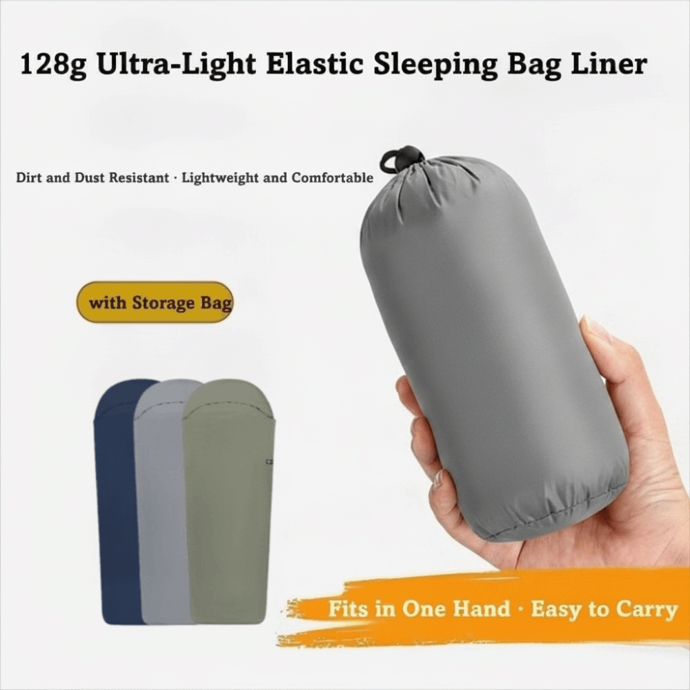 Ultralight Sleeping Bag - ポータブル寝袋インナーライナー シングルサイズ ナイロン素材 旅行用寝袋 暖かいデザイン 超軽量ハイキング寝袋