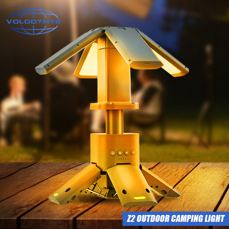 Outdoor Camping Car Tent - VOLODYMYR 高ルーメン LED キャンプライト伸縮三脚ポータブル屋外テントチューブランタン研磨車修理作業用