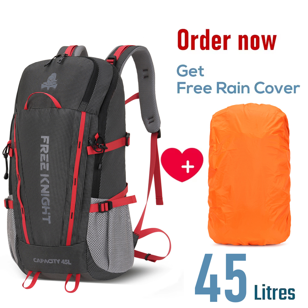 Outdoor Camping Brand - 2026 新着ブランドフリーナイトアウトドアバッグ 50L バックパックハイキング旅行キャンプバックパックサバイバルホイッスル送信レインカバー