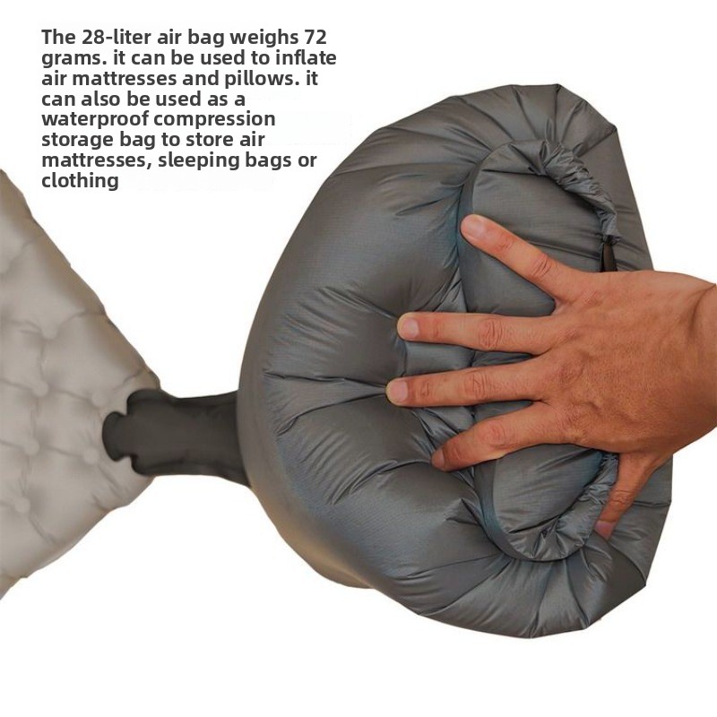 Ultralight Sleeping Bag - 屋外用シングル超軽量ポータブル厚手インフレータブルスリーピングパッドテントキャンプ用28Lインフレータブルバッグ
