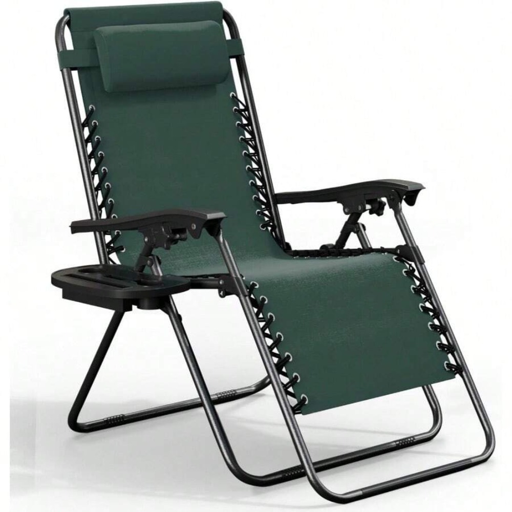 調節可能な折りたたみ式アウトドアラウンジチェア、枕とカップホ - Outdoor Camping Decke のレビューと価格