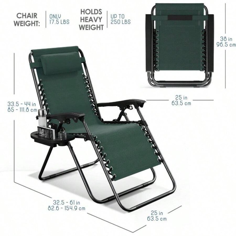 調節可能な折りたたみ式アウトドアラウンジチェア、枕とカップホ - Outdoor Camping Decke のレビューと価格