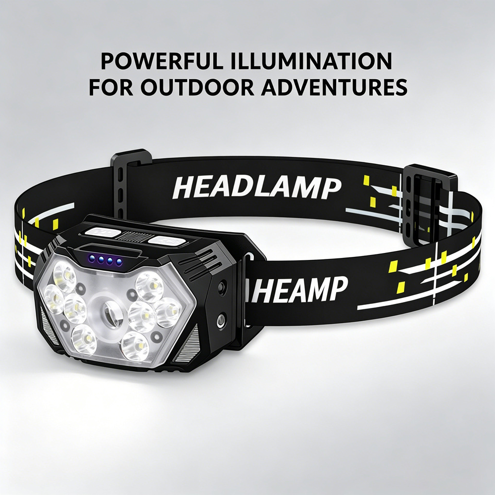 防水 LED ヘッドトーチ Type-C 急速充電調整可能な - Outdoor Camping Jobs のレビューと価格