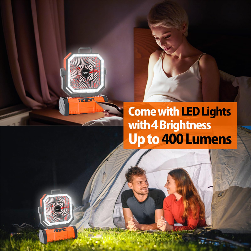 20000mAh キャンプ用天井ファン 充電式バッテリー駆動 - Outdoor Camping Gazebo のレビューと価格