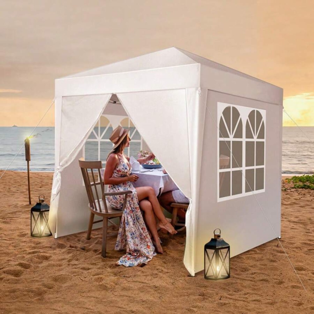 6.5x6.5フィート ポップアップキャノピーテント アウト - Outdoor Camping Gazebo のレビューと価格