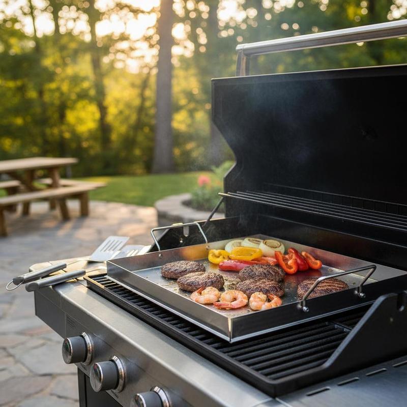 ユニバーサルフラットトップグリドル 18x16インチ キャン - Outdoor Camping Kitchen のレビューと価格