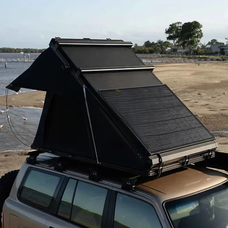 高品質3-4人用三角形アルミハードシェルルーフトップテント（ - Outdoor Camping Gazebo のレビューと価格