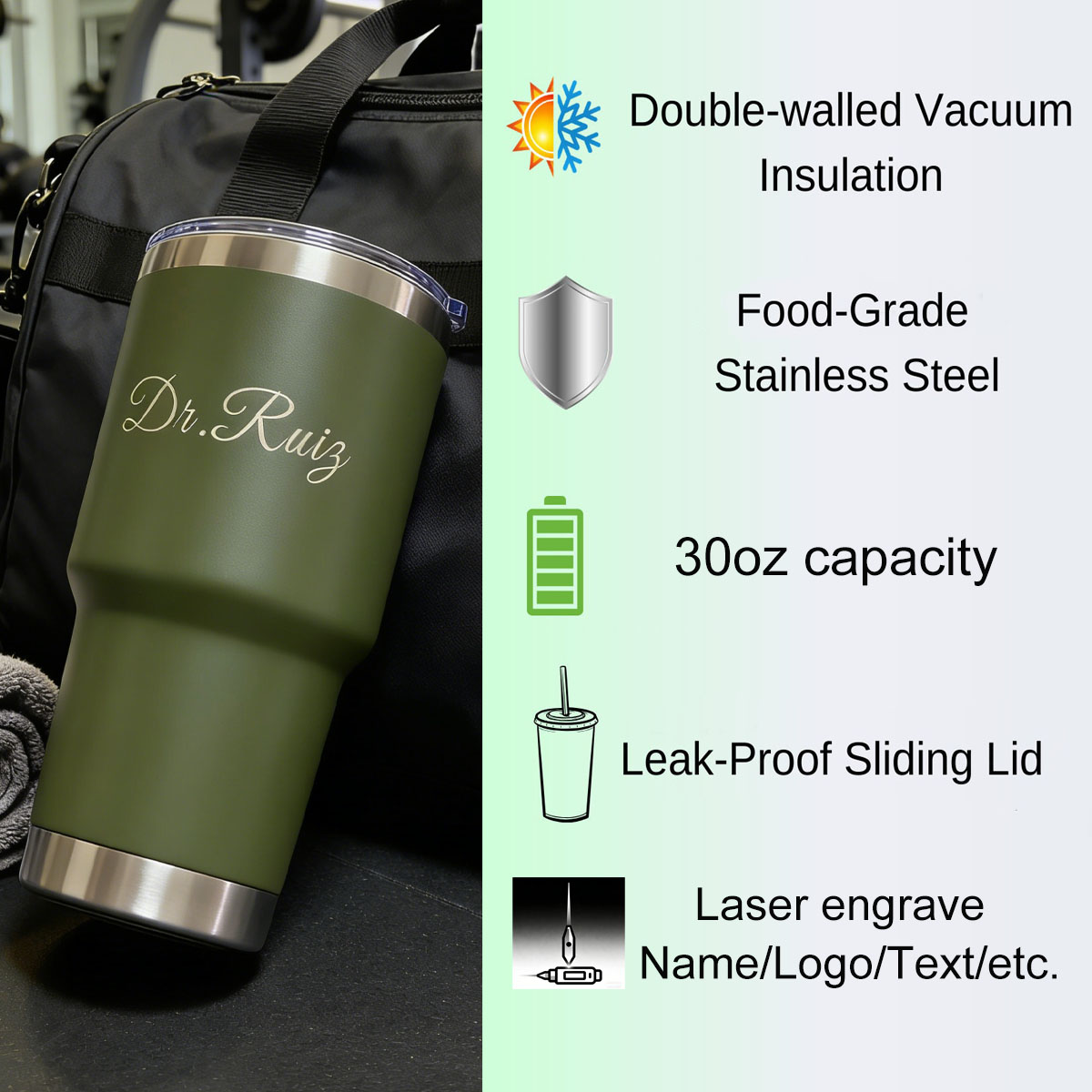 カスタムメイドの30オンス真空断熱ステンレス鋼製大容量タンブ - Outdoor Camping Water Tank のレビューと価格