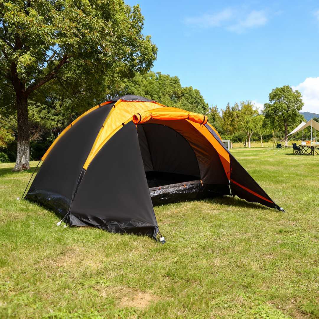 グラスファイバーポール付き屋外キャンプテント、伸縮式二層構造 - Outdoor Camping Furniture のレビューと価格