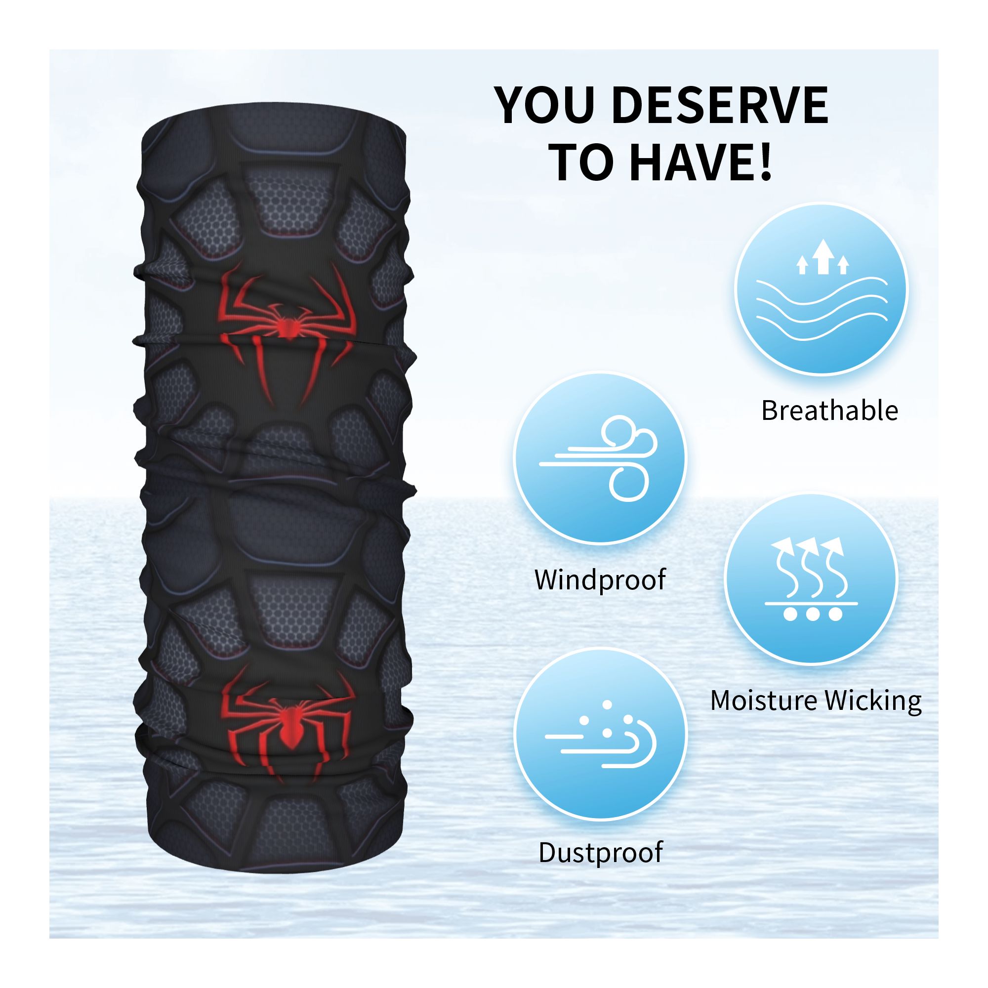 スパイダー冬用ヘッドバンドネックウォーマー女性男性ハイキング - Trekking Gaiters のレビューと価格