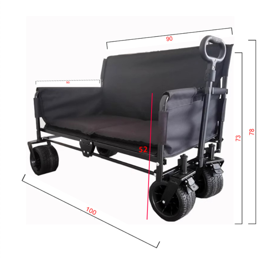 JXFT多機能四輪メタル屋外折りたたみワゴンリクライニングソ - Outdoor Camping Wagon のレビューと価格