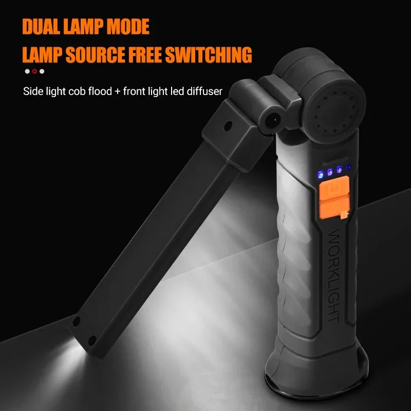 充電式 LED 懐中電灯 マグネットとフック付き、作業現場の - Outdoor Camping Jobs のレビューと価格