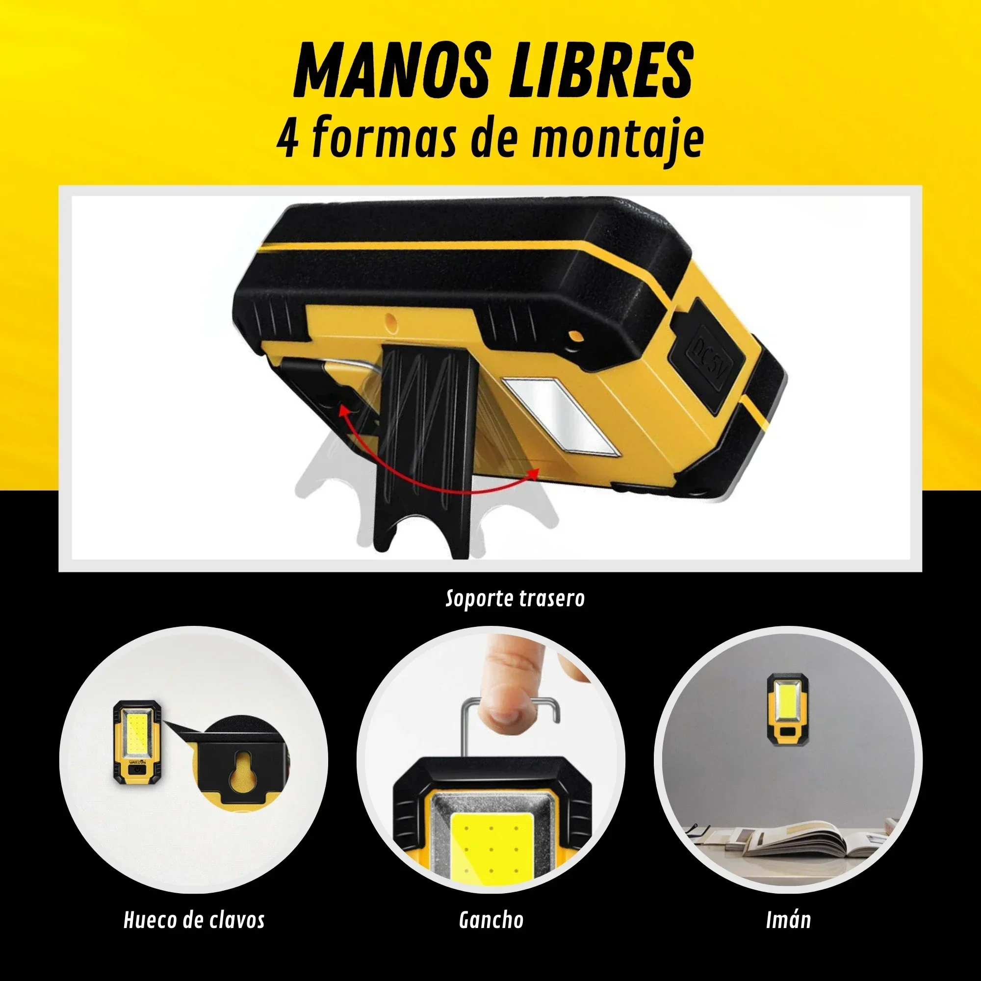充電式 4000mAh 作業灯 超高輝度 COB フラッシュ - Outdoor Camping Lighting のレビューと価格