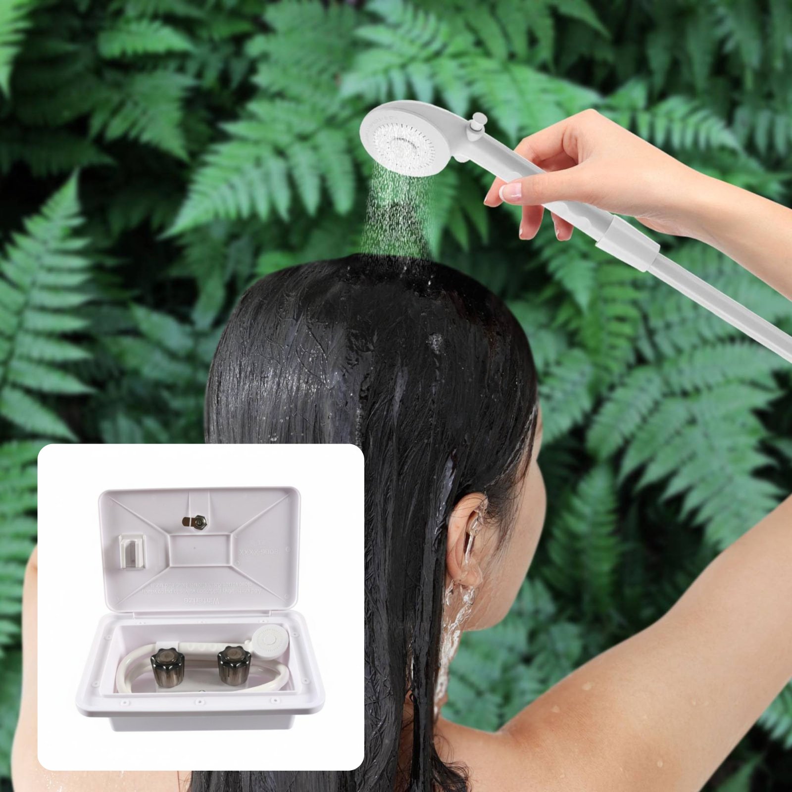 RV 外部シャワーボックス コンパクト RV 屋外シャワーキ - Outdoor Camping Shower のレビューと価格
