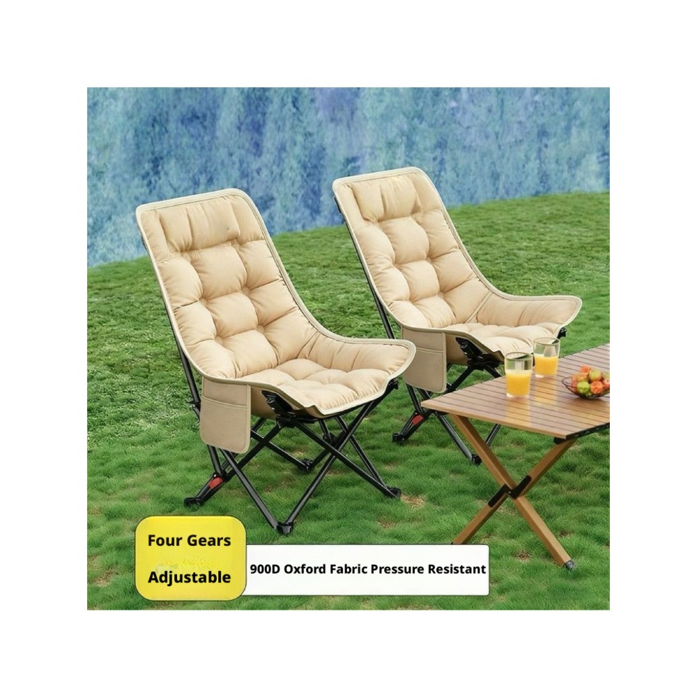 厚手の綿素材を使用した、屋外用折りたたみ式快適リクライニング - Outdoor Camping Recliner のレビューと価格