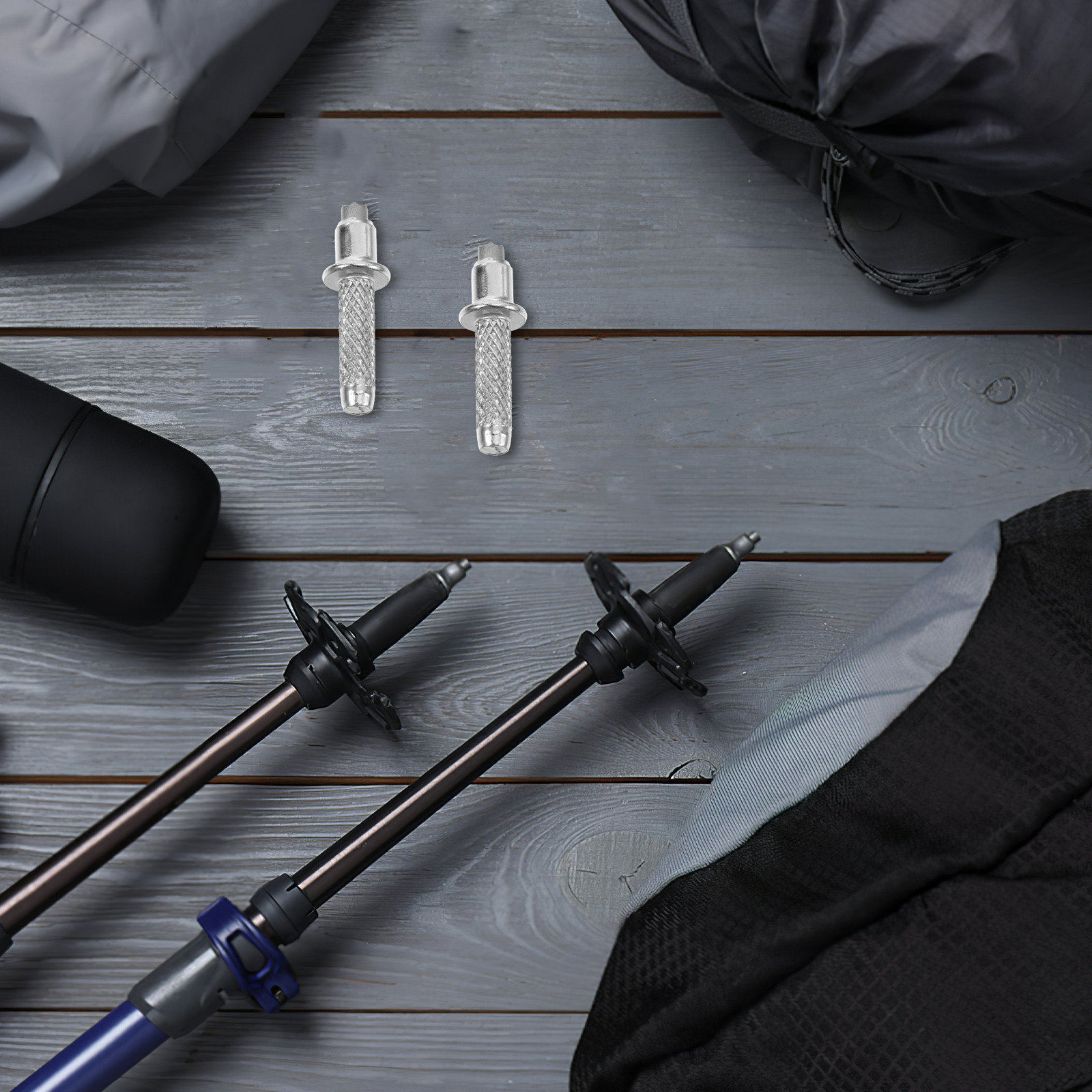 8個入りタングステン鋼製ハイキングトレッキングポールチップ、 - Trekking Poles のレビューと価格