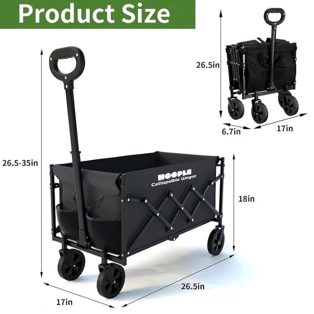 折りたたみ式ホイール付きワゴン、耐荷重220ポンド、頑丈な折 - Outdoor Camping Wagon のレビューと価格