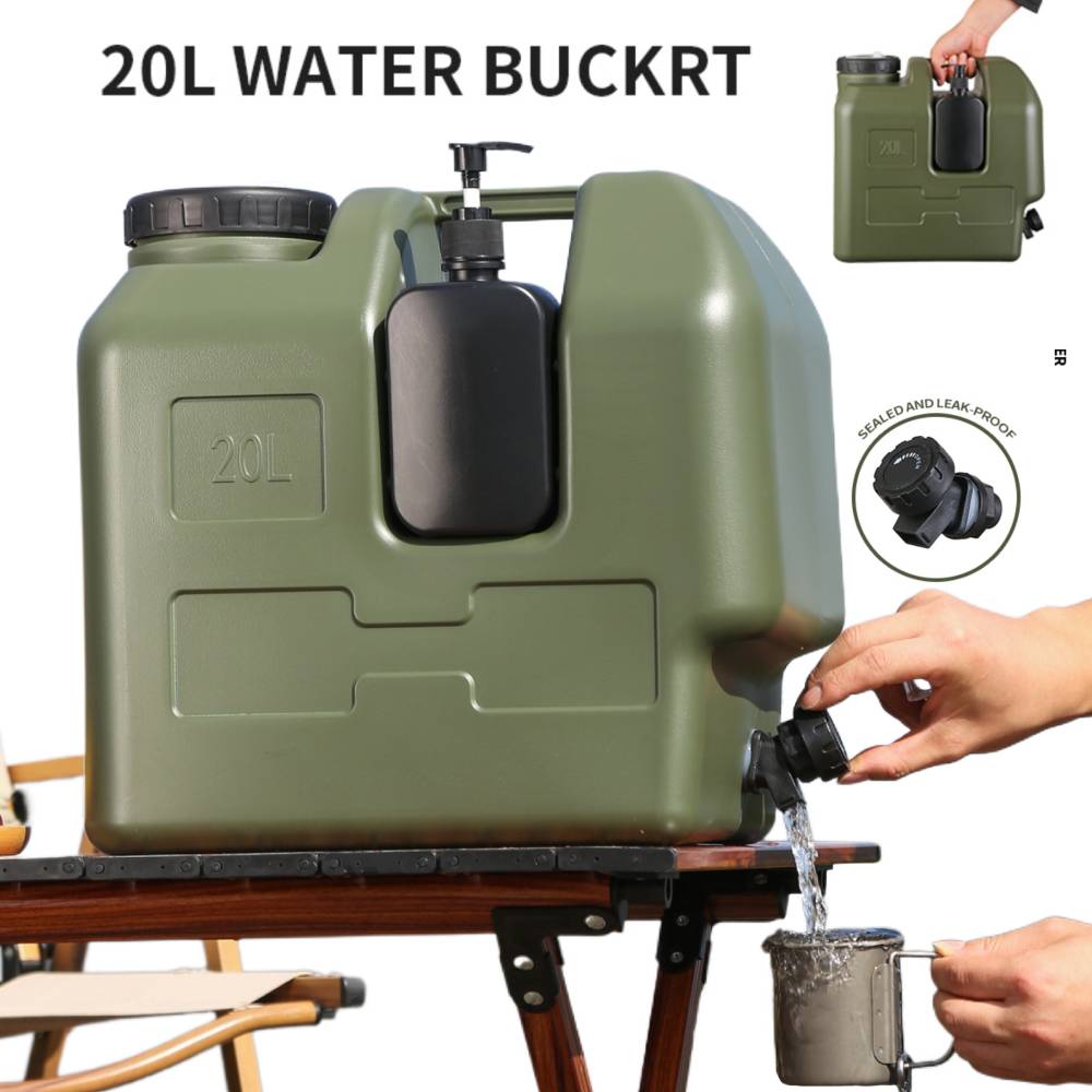 15/20Lポータブルキャンプ用ウォータージャグ、蛇口と石鹸 - Outdoor Camping Water Tank のレビューと価格