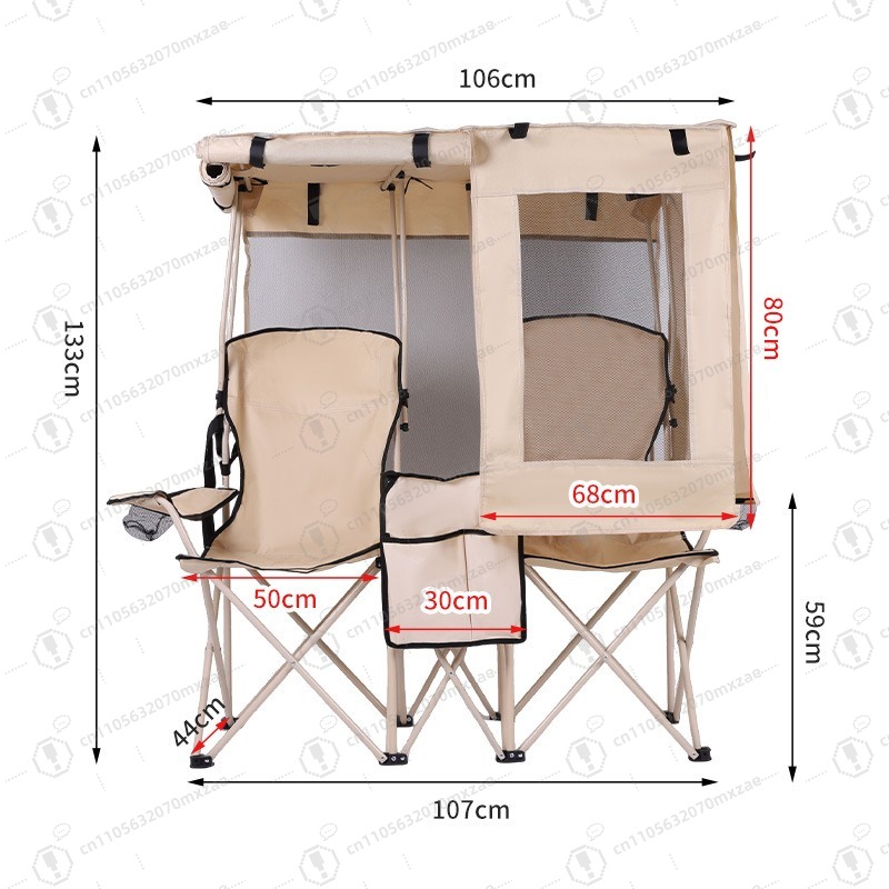 アウトドアキャンプレジャーダブル折りたたみ椅子釣りビーチチェ - Outdoor Camping Chairs Folding のレビューと価格
