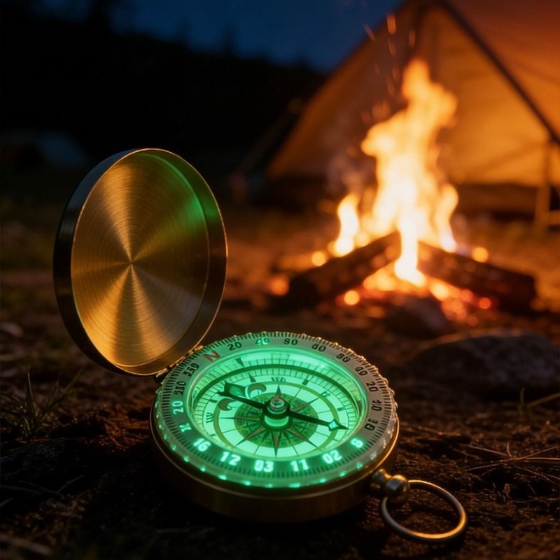 50mm真鍮製ポケットコンパス、夜光ナビゲーションツール、フ - Outdoor Camping Direct のレビューと価格