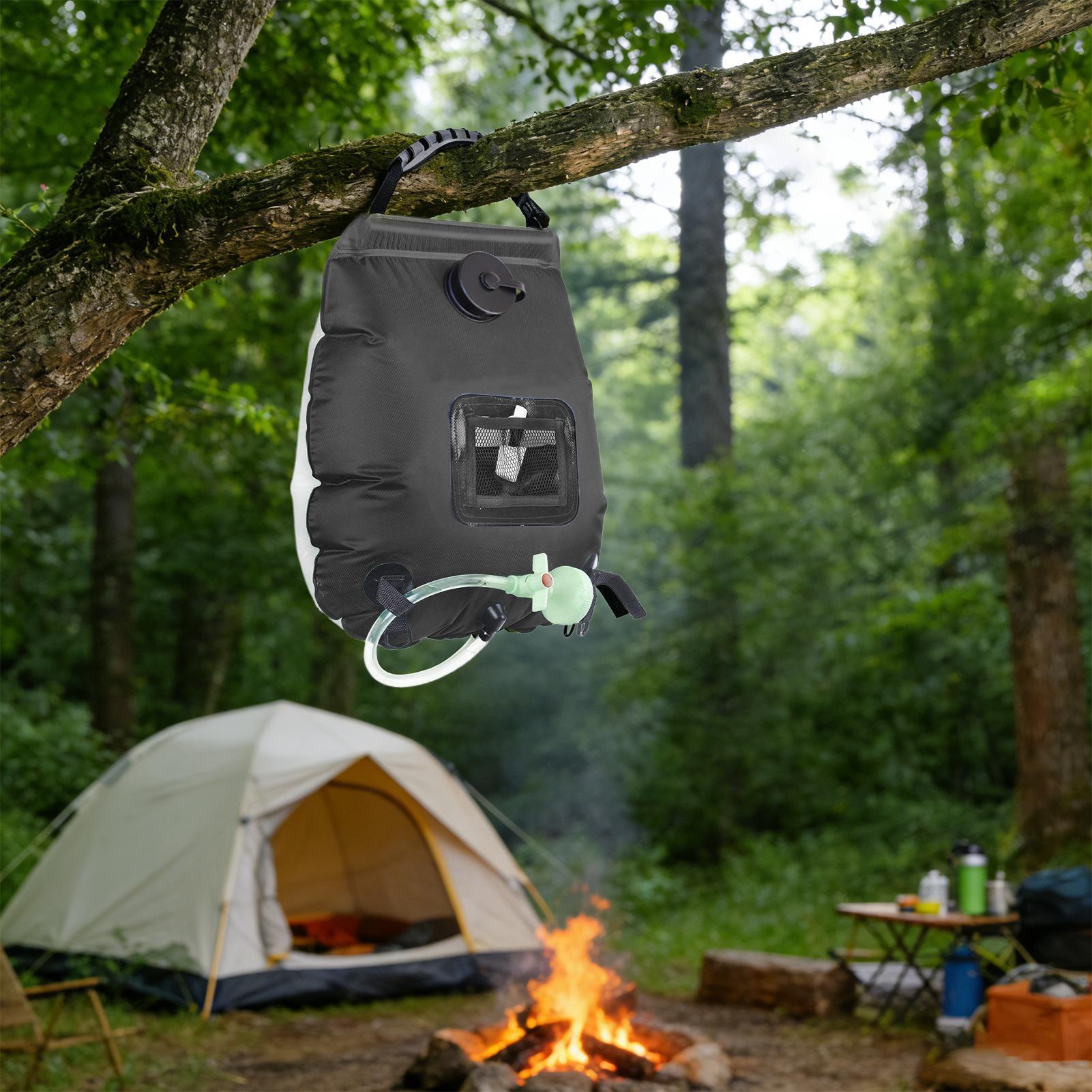 キャンプ用ポータブルシャワー 5ガロン/20L 取り外し可能 - Outdoor Camping Shower のレビューと価格