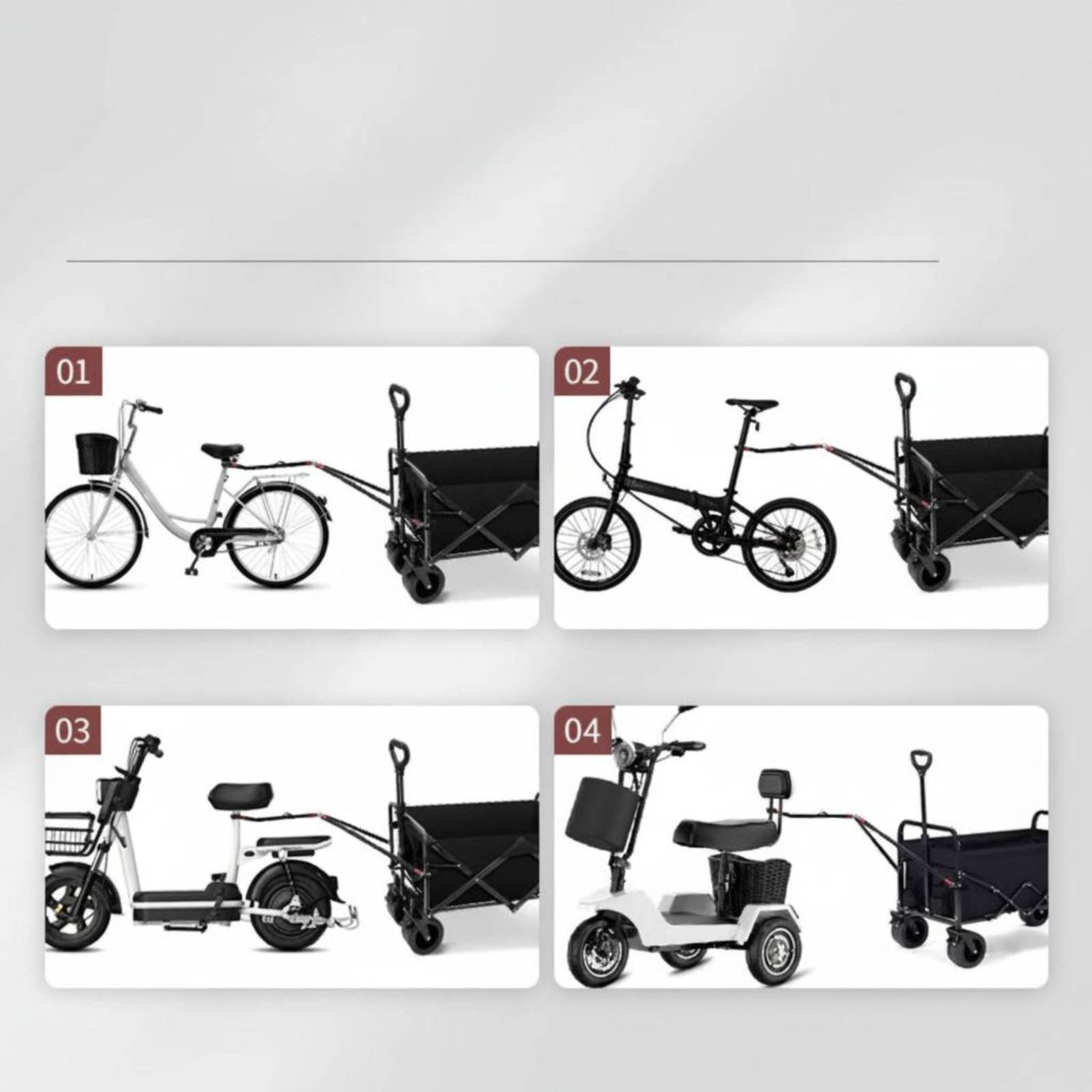 キャンピングカー用接続ロッド 軽量バイク輸送ワゴン プルトウ - Outdoor Camping Vehicle Wagon のレビューと価格