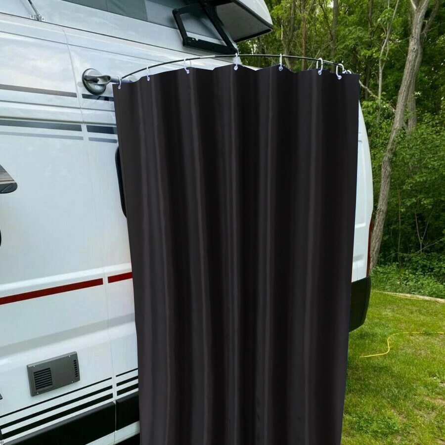 屋外キャンプシャワーカーテン吸盤ロッド付き防水ポータブル屋外 - Outdoor Camping Shower のレビューと価格