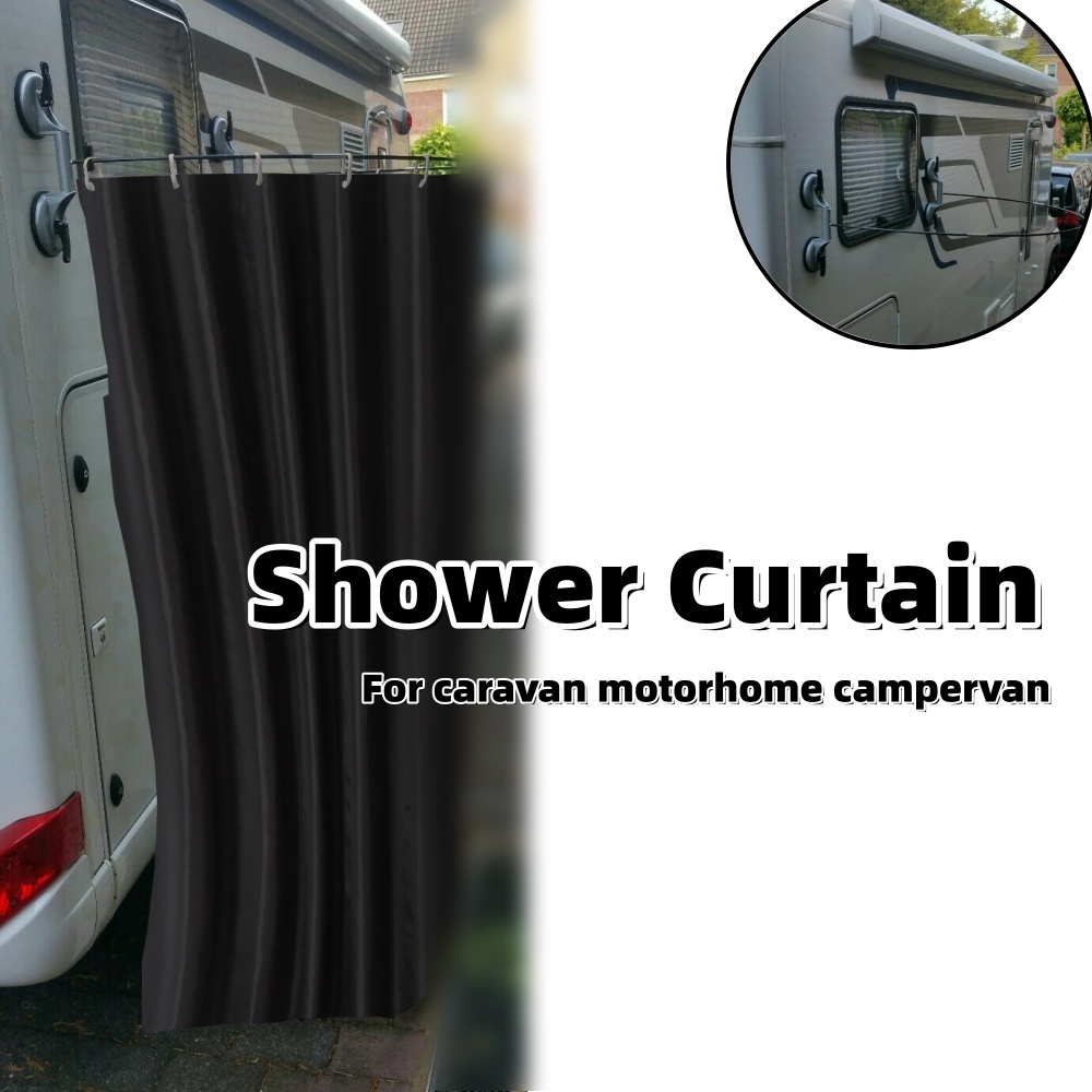 屋外キャンプシャワーカーテン吸盤ロッド付き防水ポータブル屋外 - Outdoor Camping Shower のレビューと価格