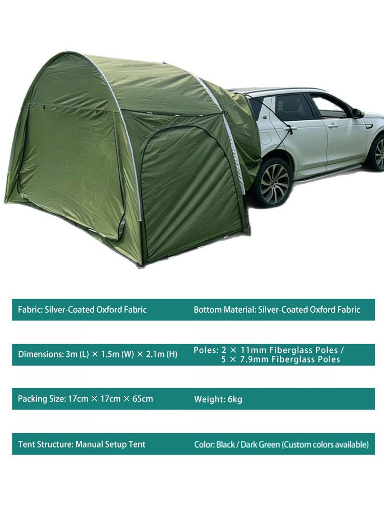 車用屋外リアテントキャンプピクニックカーリアテントキャノピー - Outdoor Camping Car Tent のレビューと価格