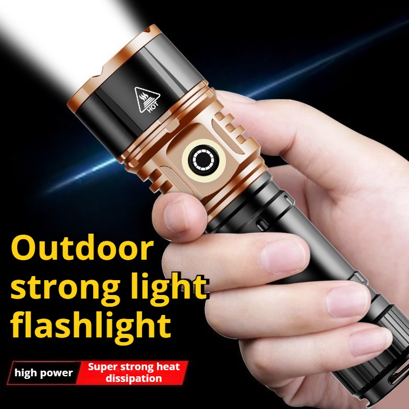 強力な光ハイパワー LED 懐中電灯タイプ C 充電防水アル - Outdoor Camping Lighting のレビューと価格