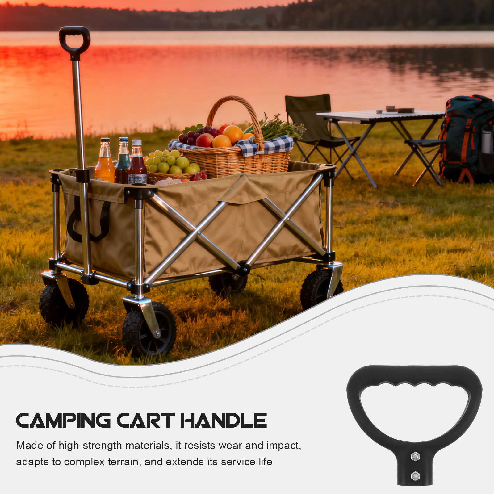アウトドアキャンプ用折りたたみワゴンハンドルバー交換用、頑丈 - Outdoor Camping Wagon のレビューと価格