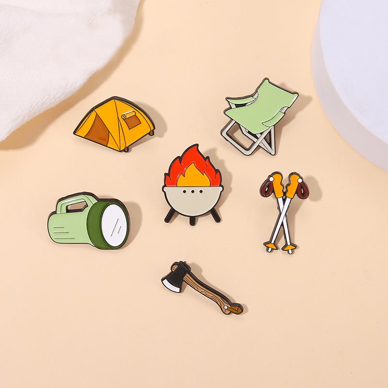 キャンプ用エナメルピン,カスタムテント,トレッキングポール, - Trekking Poles のレビューと価格