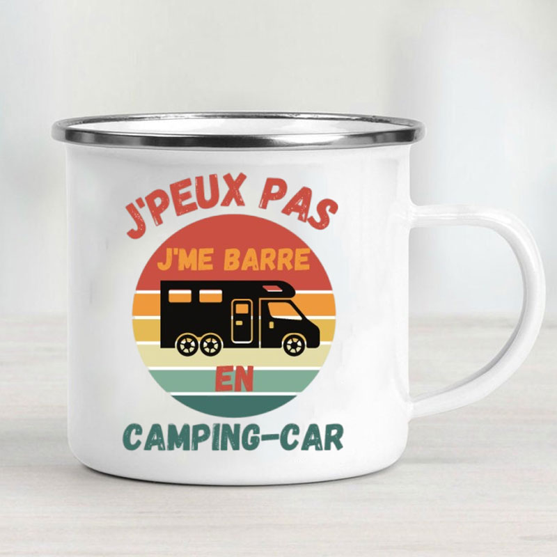 キャンピングカー用エナメルマグカップ、冒険を一緒に、ギフトに - Outdoor Camping Van のレビューと価格