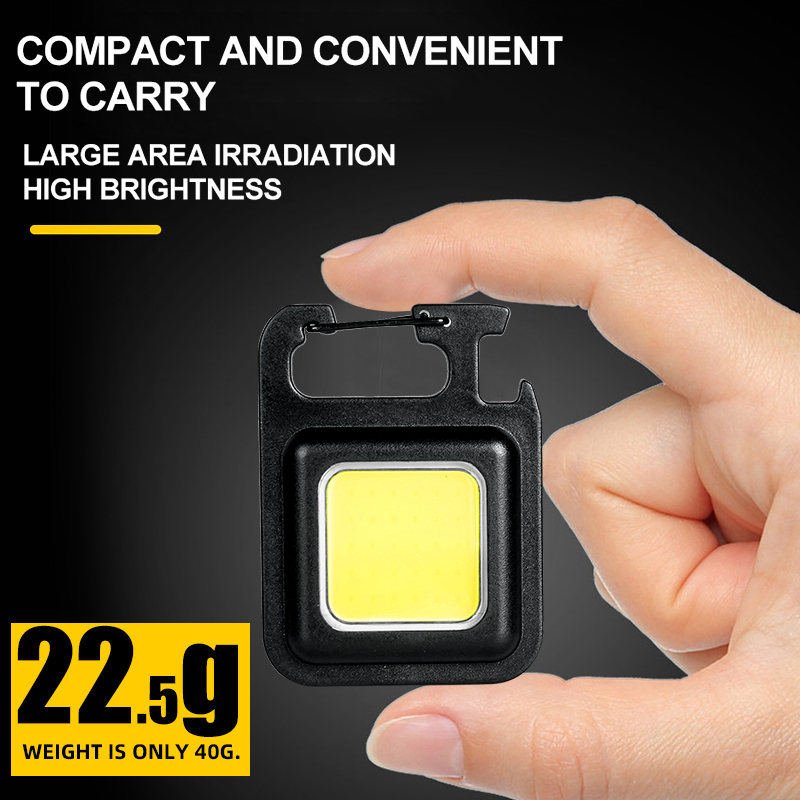 超高輝度で便利な携帯用ミニCOBキーホルダー懐中電灯、充電式 - Outdoor Camping Lighting のレビューと価格