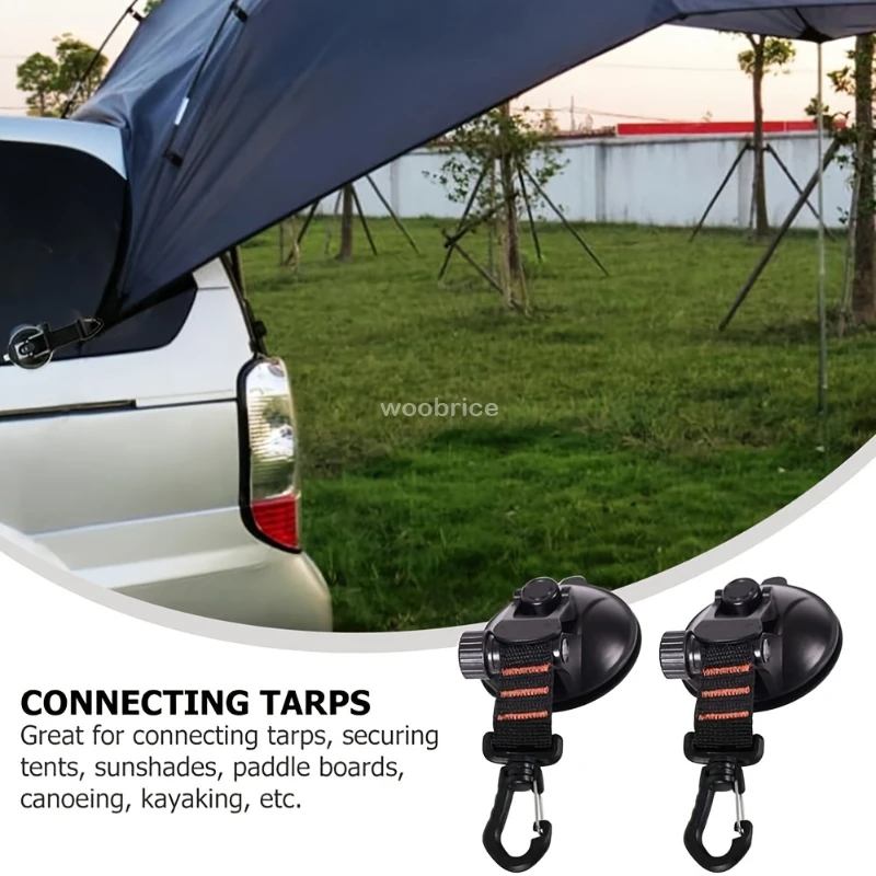 1/8 個車のテント吸盤屋外キャンプロープ強力な吸盤バックル - Outdoor Camping Gazebo のレビューと価格