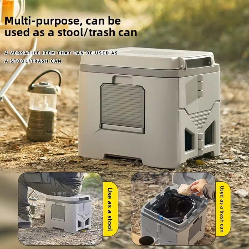 大人用防臭折りたたみ式キャンプトイレ、屋外、車内緊急時、RV - Outdoor Camping Furniture のレビューと価格