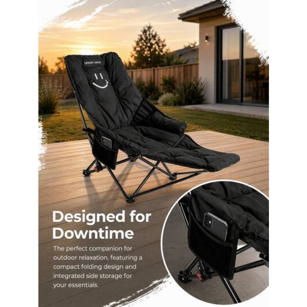 大人用フットレスト付き2-in-1リクライニングキャンプチェ - Outdoor Camping Recliner のレビューと価格