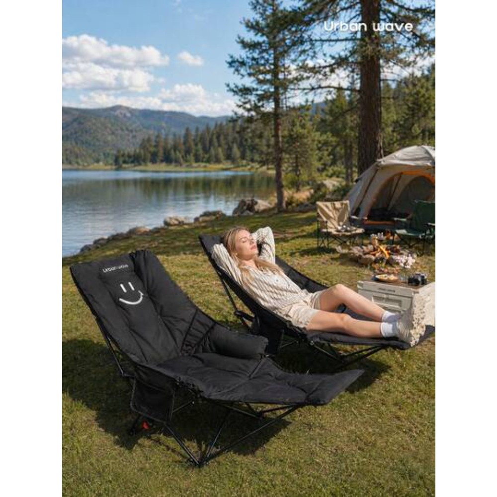 大人用フットレスト付き2-in-1リクライニングキャンプチェ - Outdoor Camping Recliner のレビューと価格