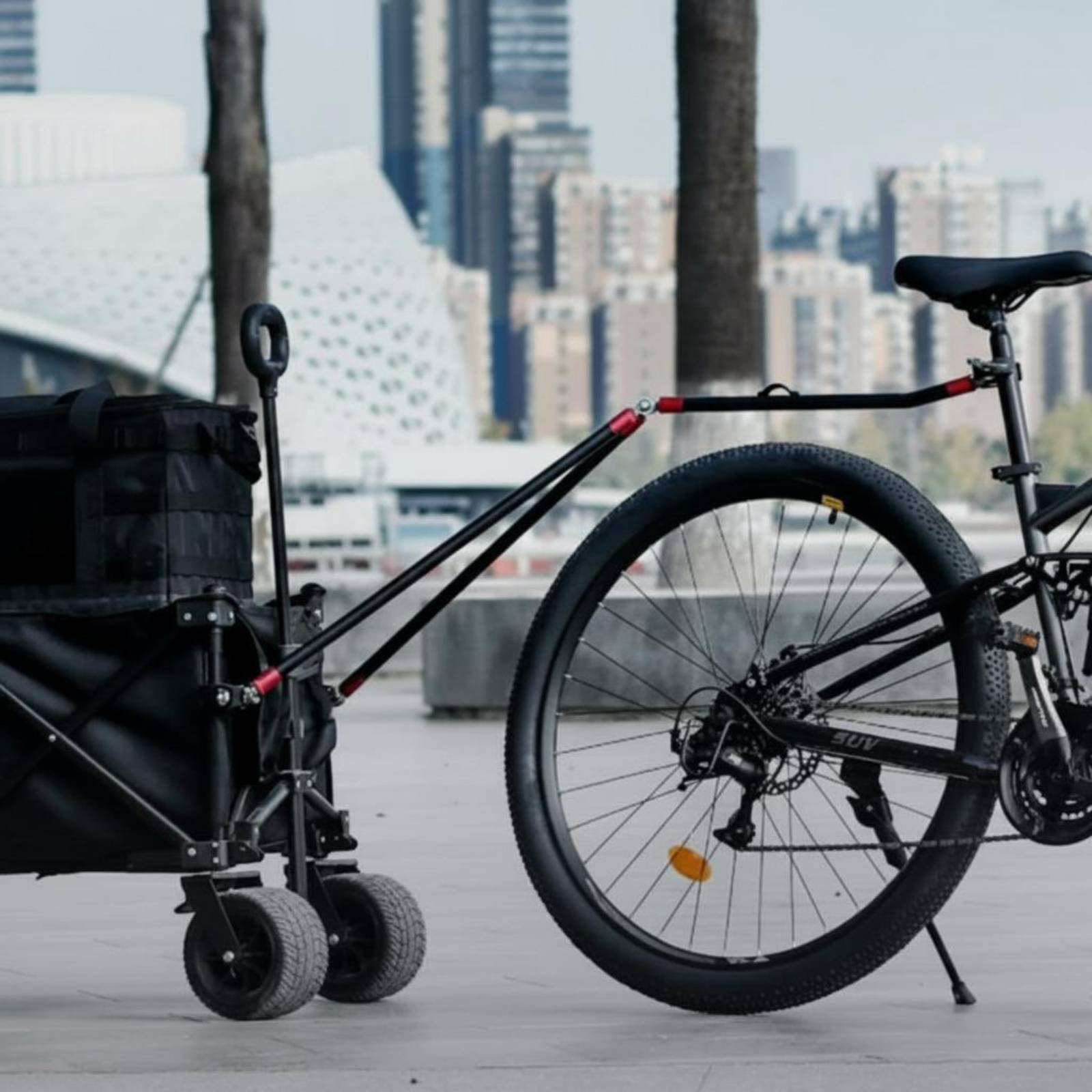 キャンピングカー用接続ロッド アルミ合金製自転車運搬ワゴン  - Outdoor Camping Vehicle Wagon のレビューと価格