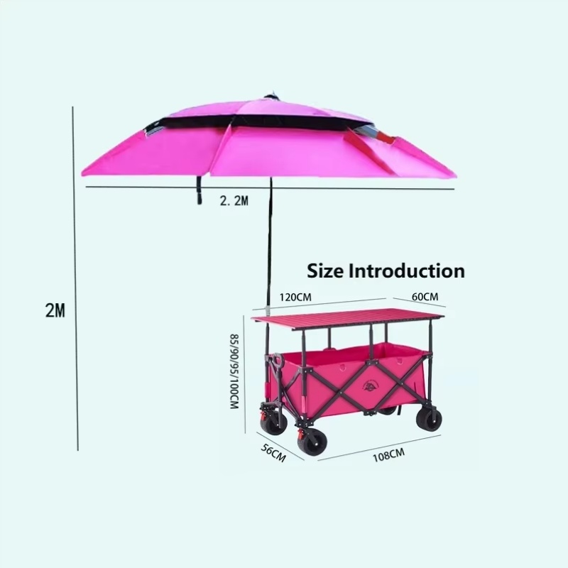 420L高品質4段階高さ調節可能ヘビーデューティー折りたたみ - Outdoor Camping Wagon のレビューと価格